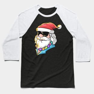 Santa In Hawaiian Shirt And Sunglasses For Christmas In July Baseball T-Shirt